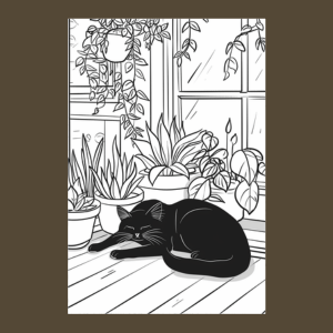 Black Cats Coloring Book