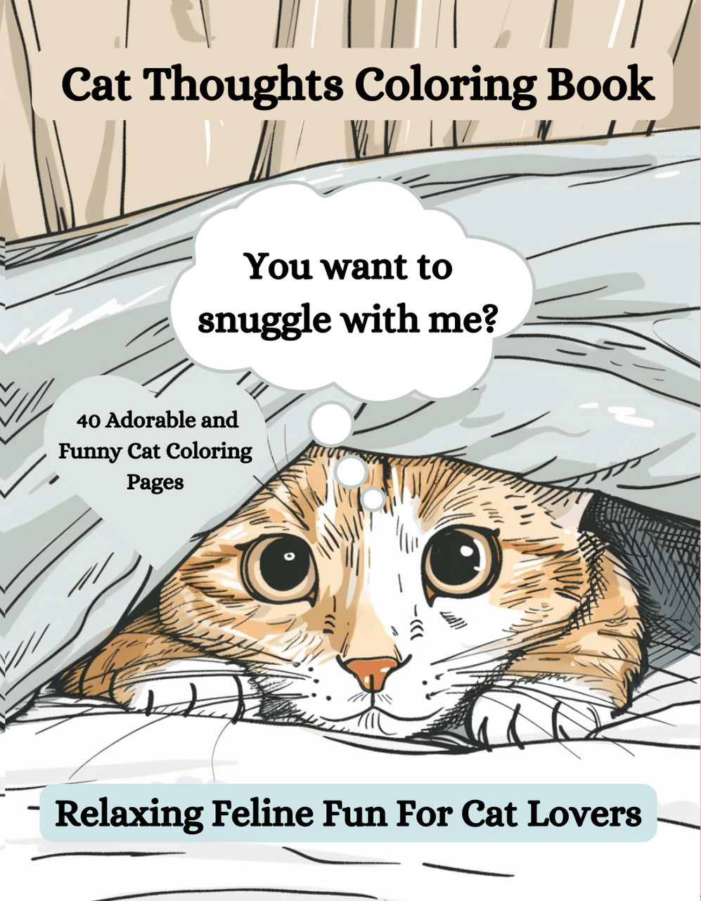 Cat Thoughts Coloring Book