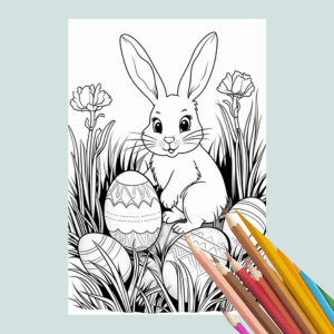 Easter Rabbit Coloring Book