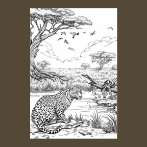 Leopard Coloring Book