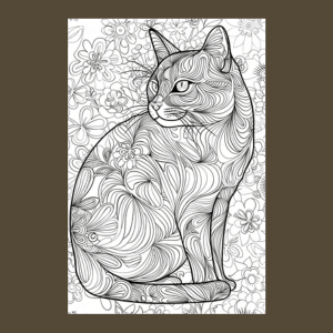 Relaxing Cat Coloring Book