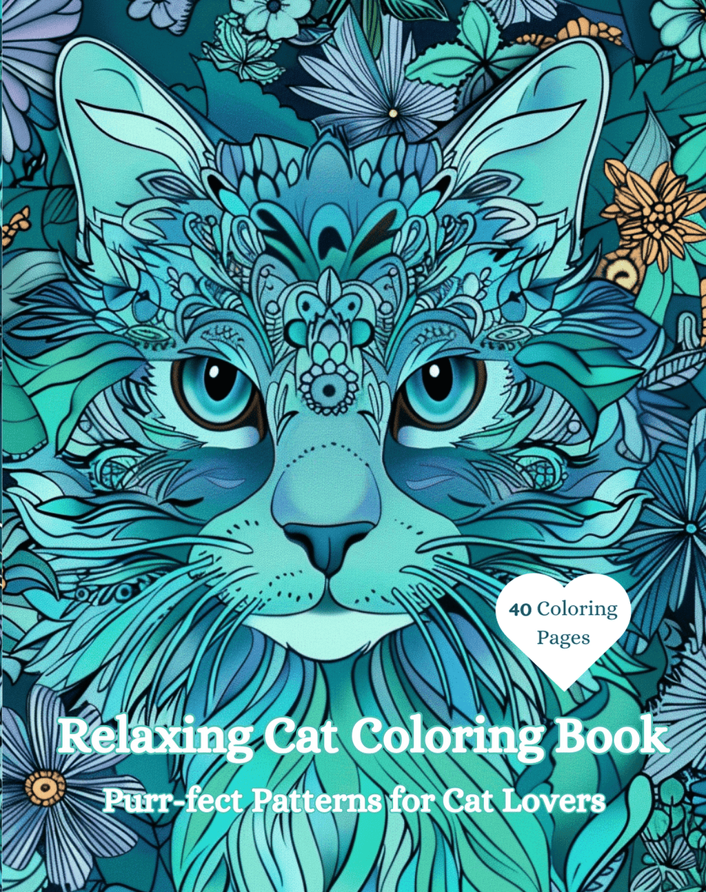 Relaxing Cat Coloring Book