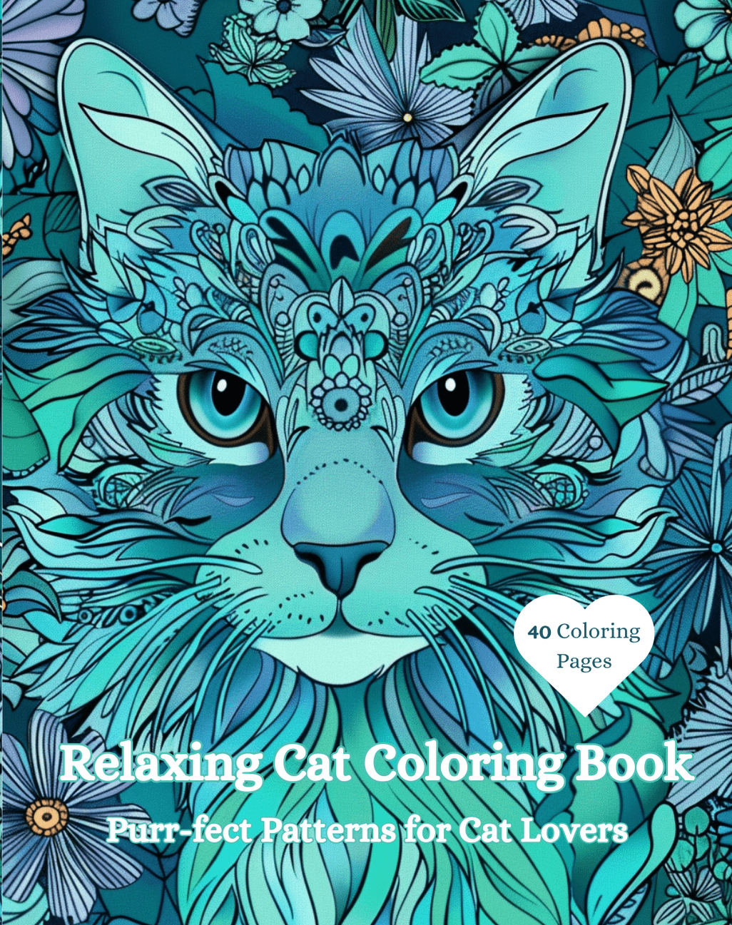 Relaxing Cat Coloring Book