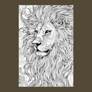 Relaxing Lion Coloring Book