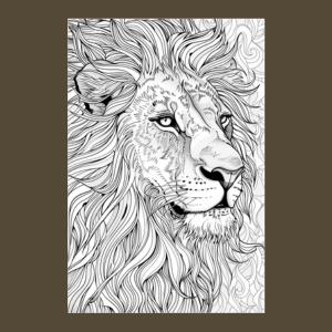 Relaxing Lion Coloring Book