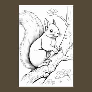 Squirrel Coloring Book for Adults |