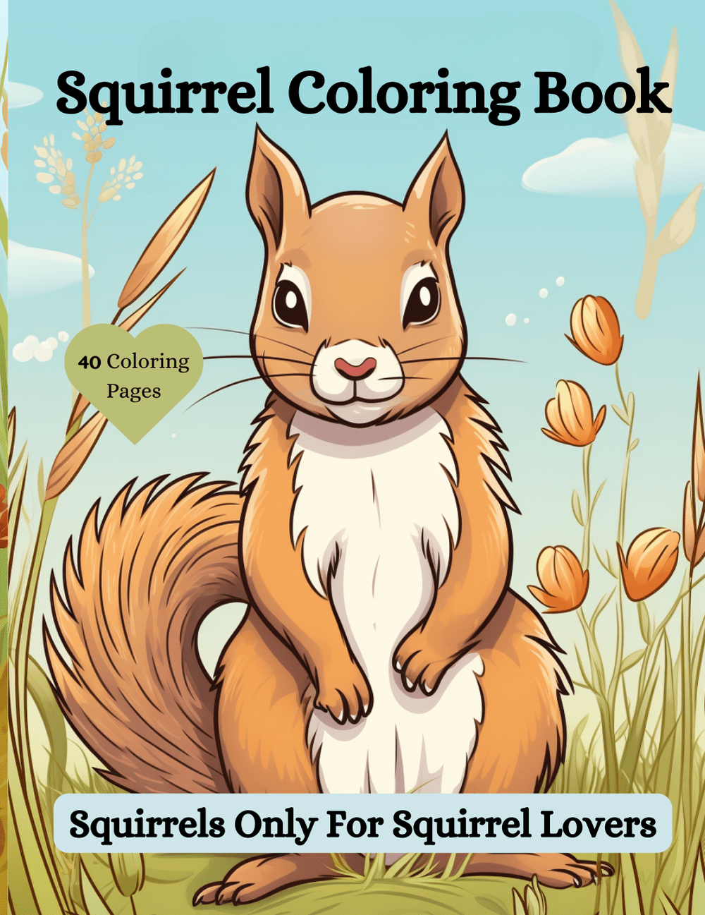 Squirrel Coloring Book for Adults |