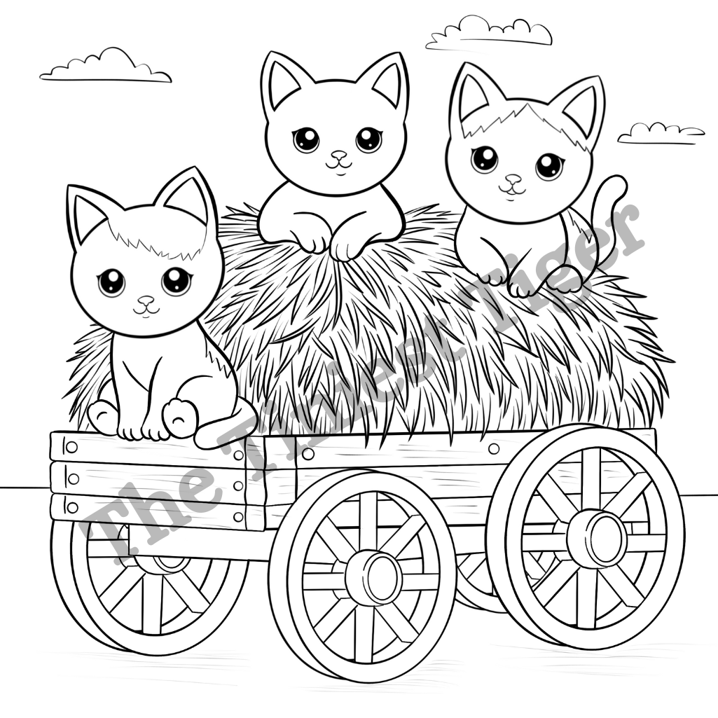 Fall Feline Fun: Cozy and Cute Cat Coloring Book